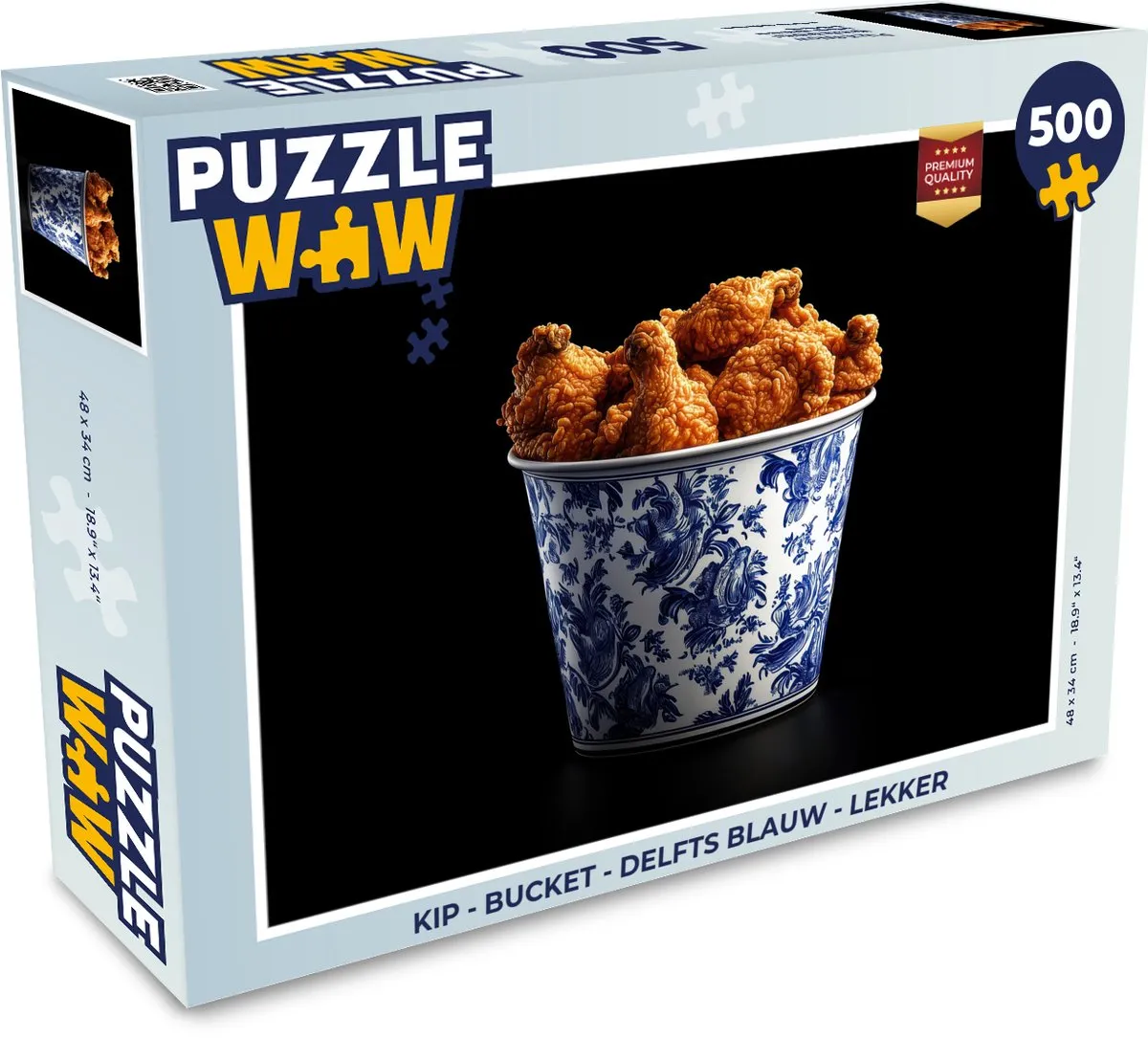 PuzzleWow Kip Bucket Legpuzzel 500 Stuks