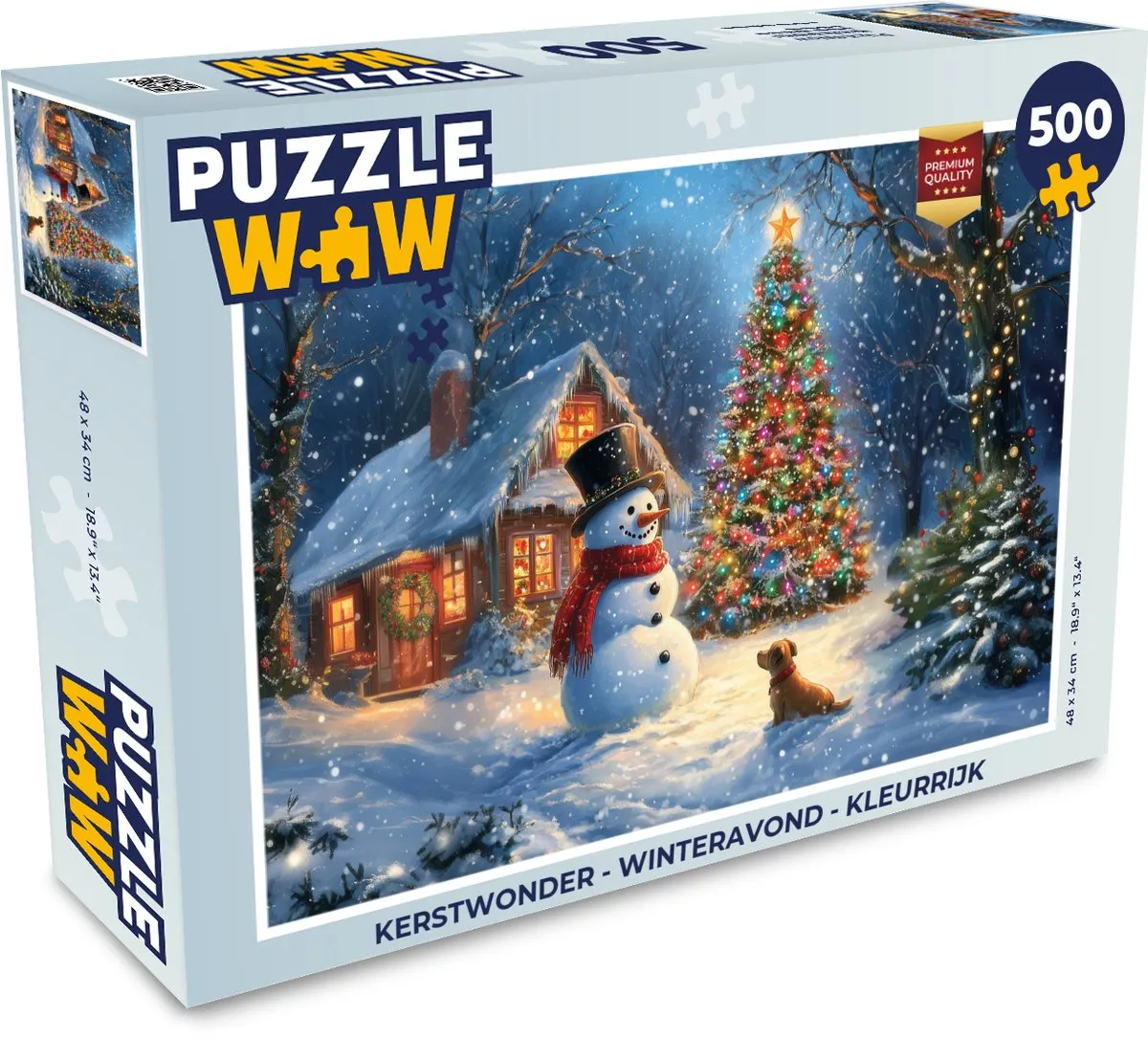 PuzzleWow Kerstwonder 500 Stuks Puzzle - Kleurrijk