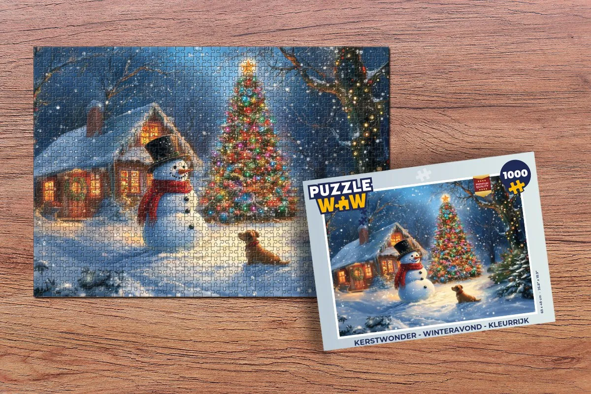 PuzzleWow Kerstwonder 500 Stuks Puzzle - Kleurrijk