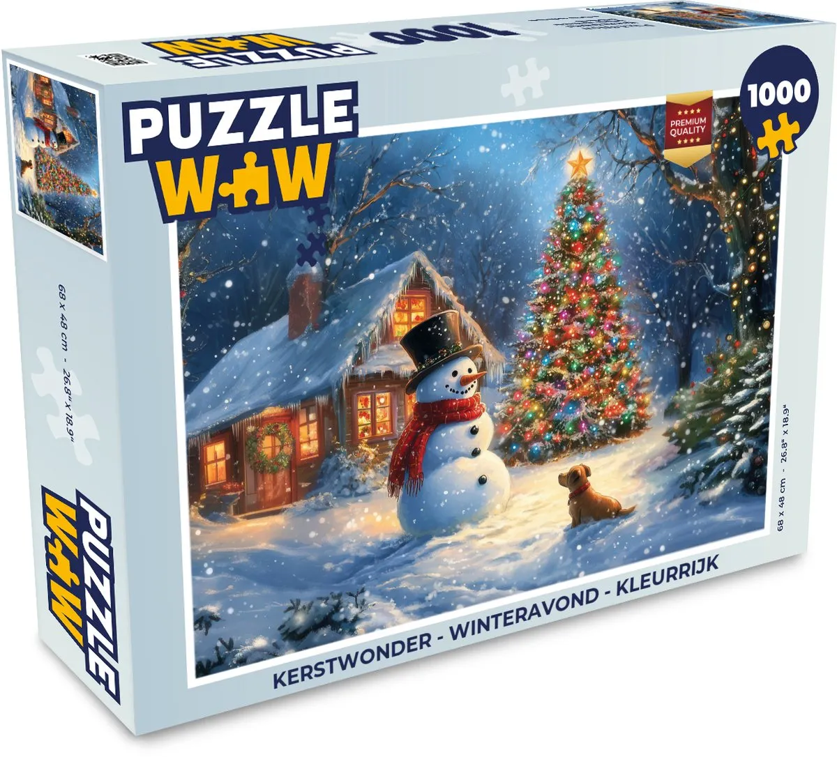 PuzzleWow Kerstwonder 500 Stuks Puzzle - Kleurrijk