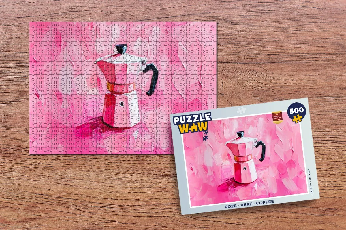 PuzzleWow Koffie Roze Legpuzzel 500 Stuks - MPN 8721375321263