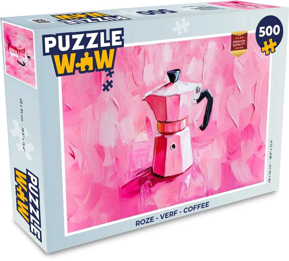 PuzzleWow Koffie Roze Legpuzzel 500 Stuks - MPN 8721375321263
