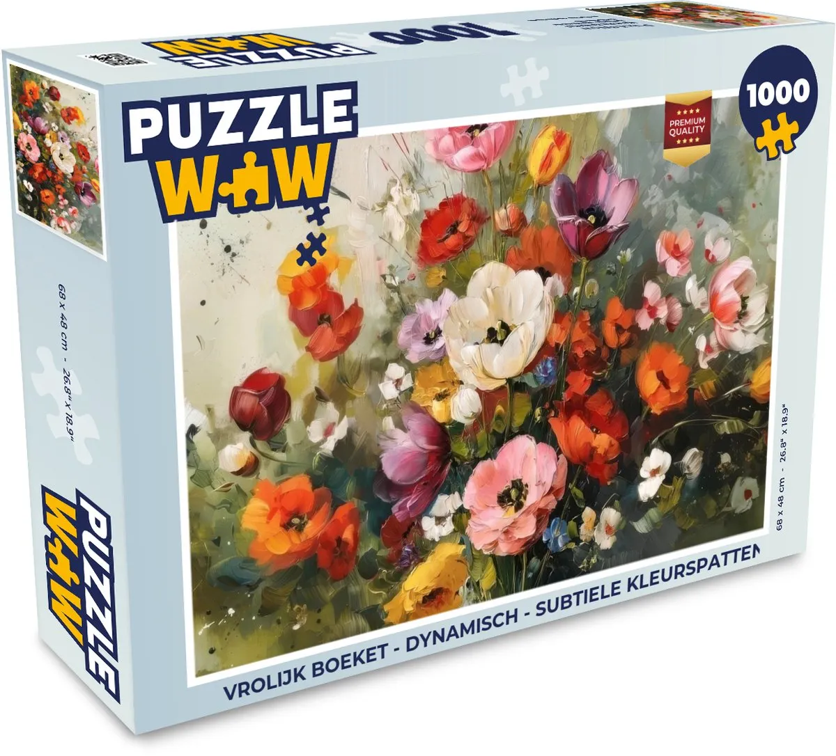 PuzzleWow Vrolijk Boeket Legpuzzel 1000 Stuks