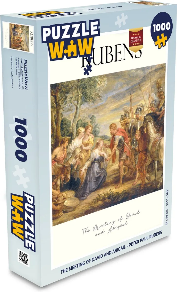 PuzzleWow Rubens The Meeting of David and Abigaïl Legpuzzel 1000 Stuks - Multicolor