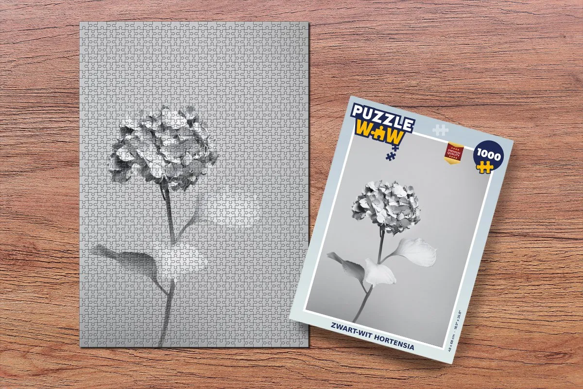 PuzzleWow Hortensia Puzzel 1000 Stuks - Multicolor