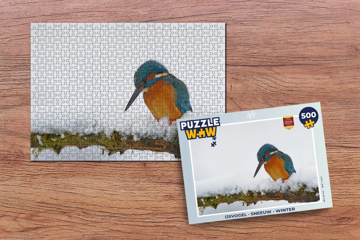 PuzzleWow IJsvogel Legpuzzel 500 Stuks - Multicolor