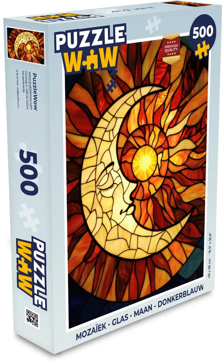 PuzzleWow Maan Mozaïek Legpuzzel 500 Stuks