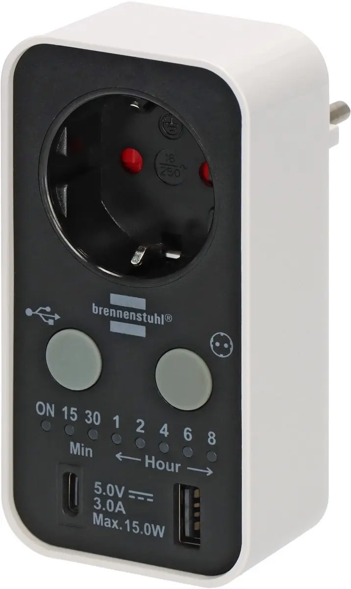 Brennenstuhl Countdown-Timer USB A+C