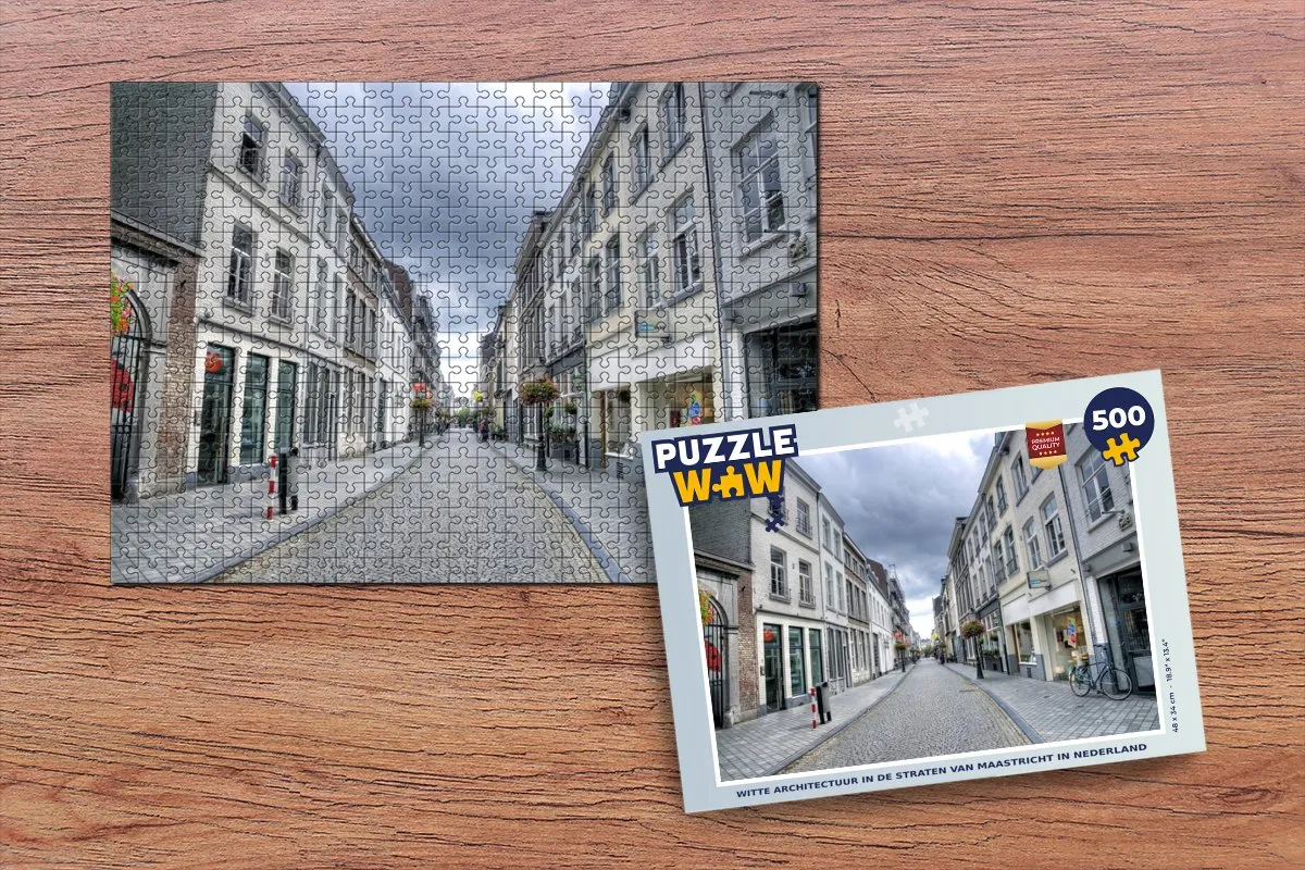 PuzzleWow Architectuur Maastricht Legpuzzel 500 Stuks - Multicolor