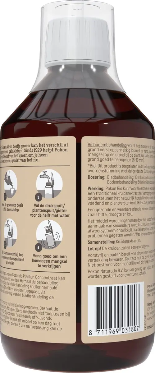 Pokon Bio Kuur Concentraat 500ml - o.a. moestuin/fruit - afbeelding 3 van 6