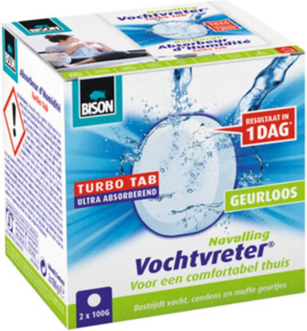Bison Vochtvreter Navultablet 2x100g - afbeelding 4 van 4