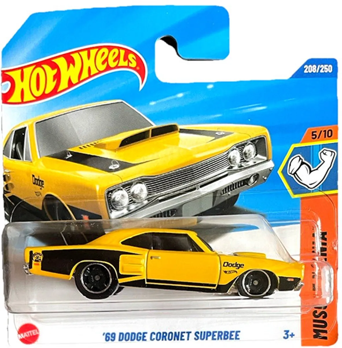 Hot Wheels '69 Dodge Coronet Superbee Muscle Mania 208/250 21A