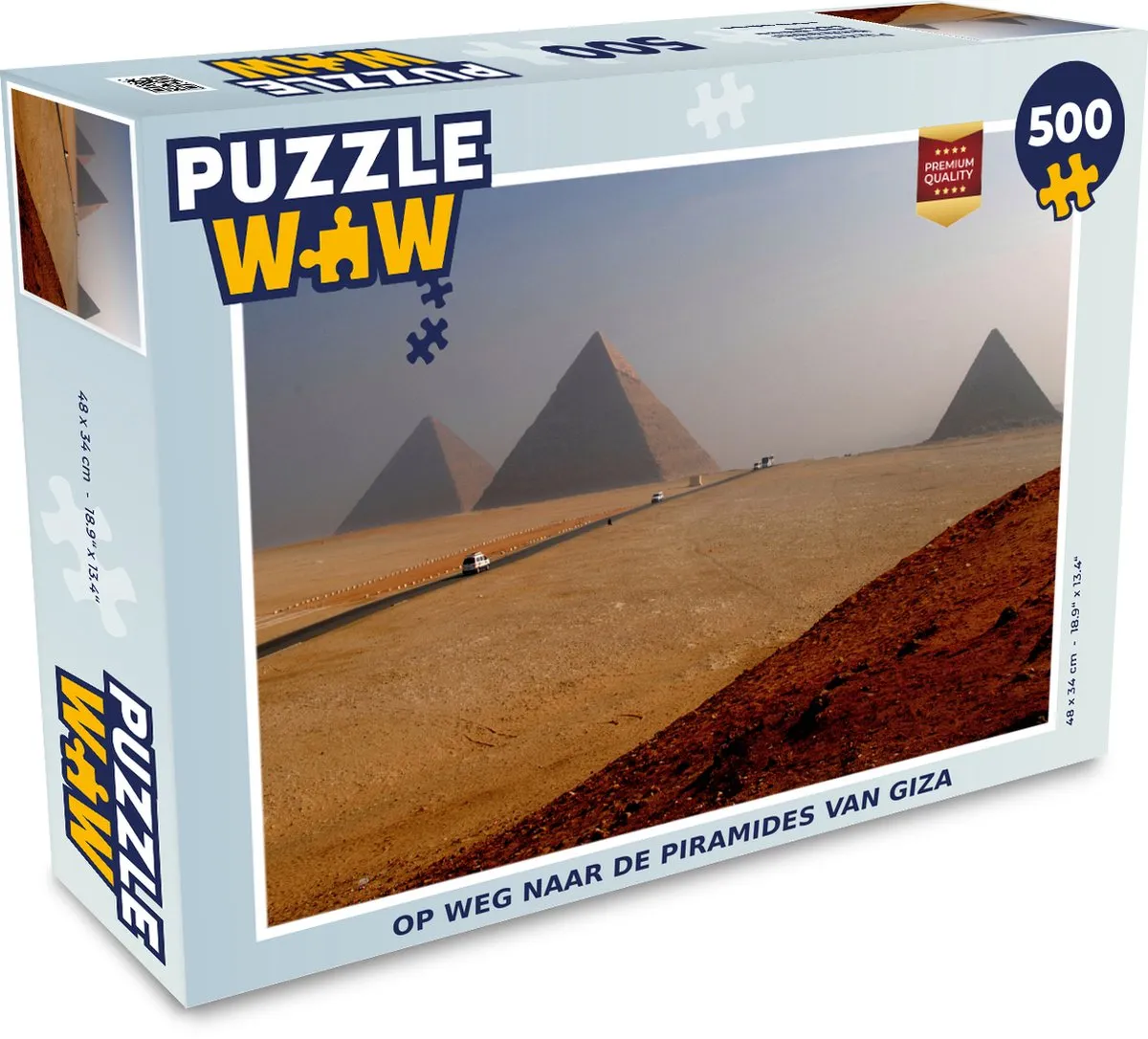 PuzzleWow Legpuzzel Op weg naar de piramides van Giza 500 Stuks - Multicolor