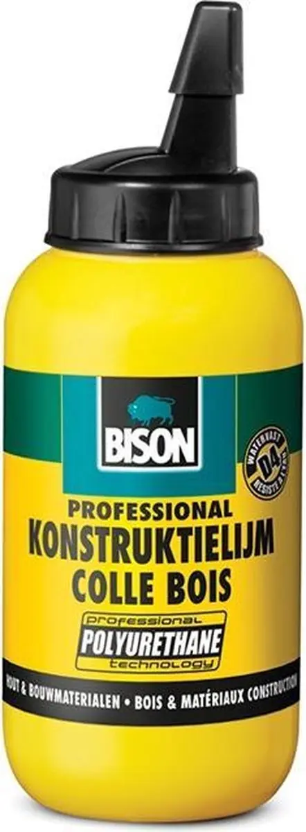 Bison Konstruktielijm Flacon 750 g, watervaste, houtkonstruktlielijm, bruist lic
