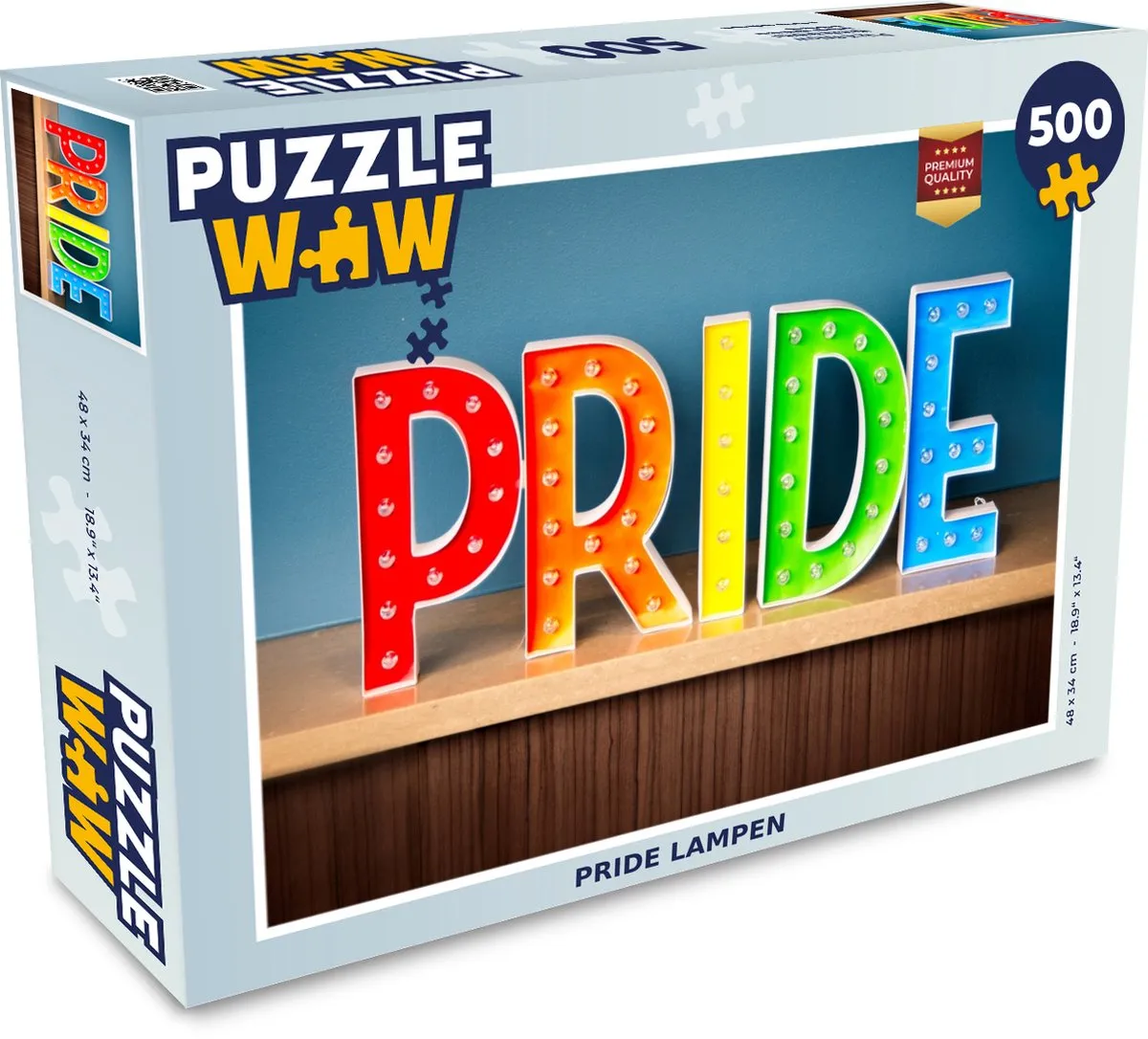 PuzzleWow Pride Lampen Legpuzzel 500 Stuks