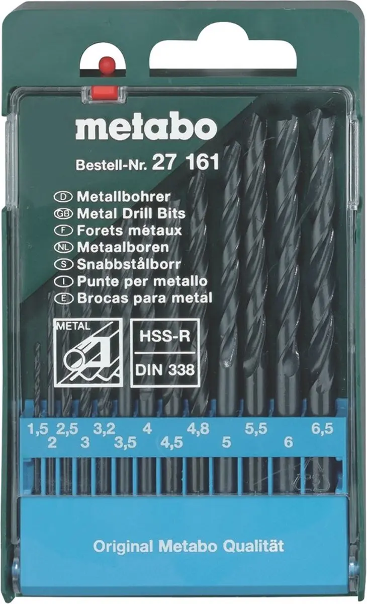 Metabo HSS-R-borencassette 13-delig metaalboren