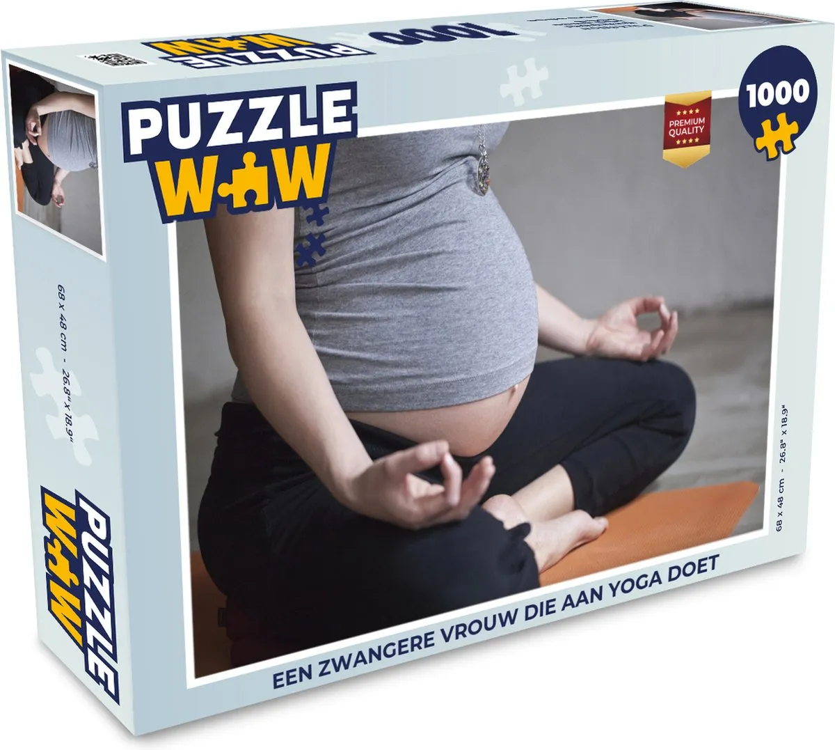 PuzzleWow Yoga Zwangere Vrouw Legpuzzel 1000 Stuks