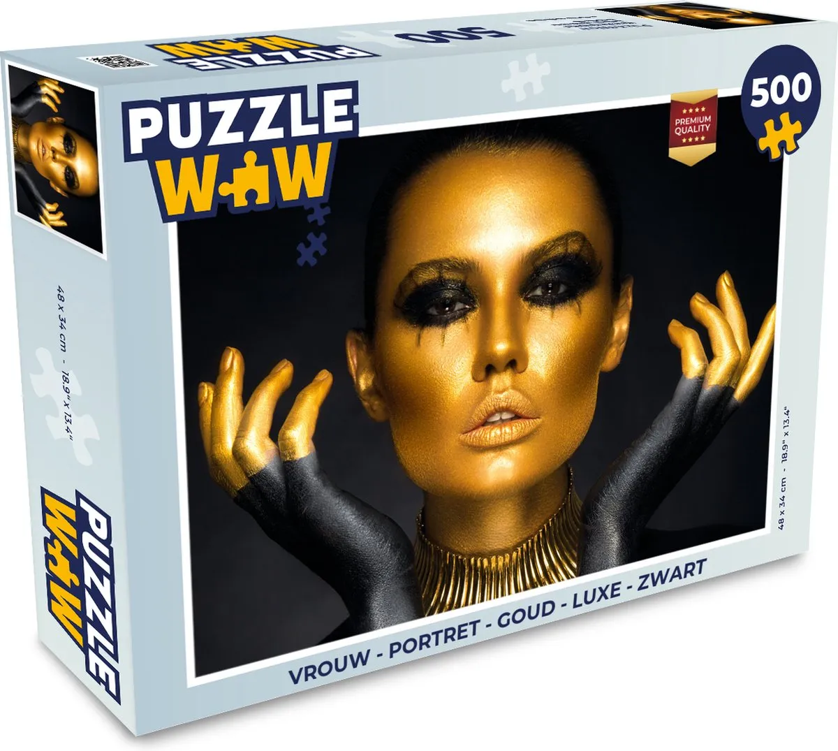 PuzzleWow Portret Puzzel 500 Stuks - Multicolor