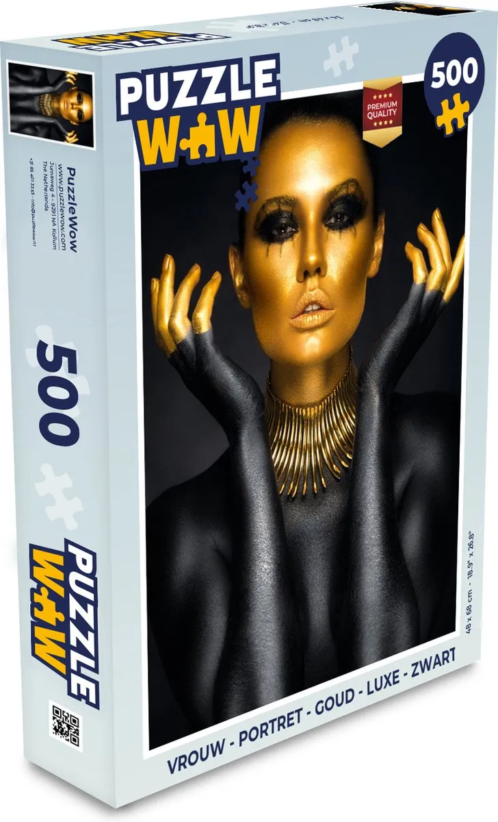 PuzzleWow Portret Puzzel 500 Stuks - Multicolor