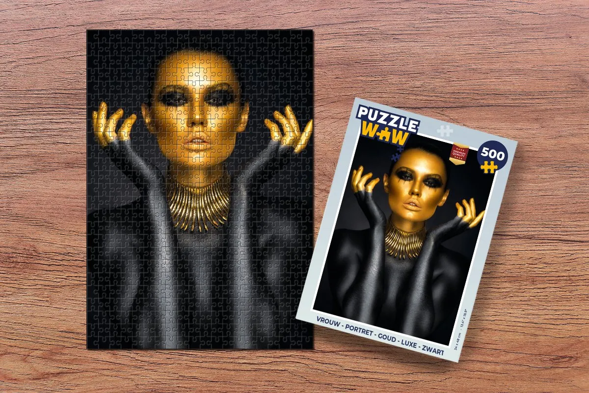 PuzzleWow Portret Puzzel 500 Stuks - Multicolor