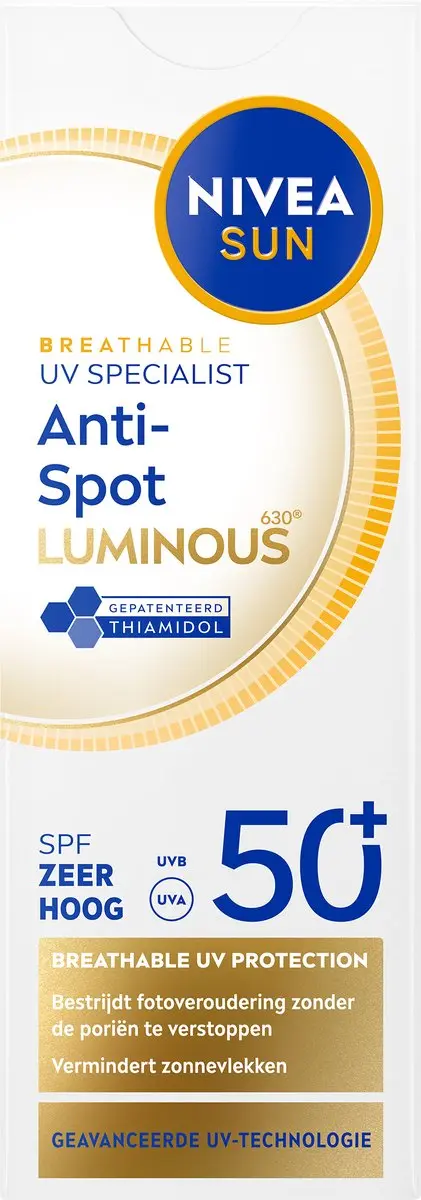 NIVEA SUN Face Luminous Anti-Spot Zonnebrandcrème SPF 50+ 40ml