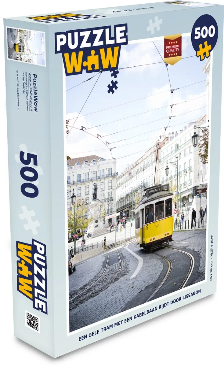 PuzzleWow Legpuzzel Lissabon Tram Kabelbaan