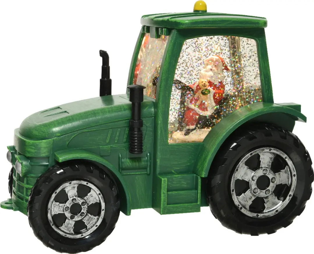 Lumineo Kerst Waterspinner Tractor - 17cm - LED
