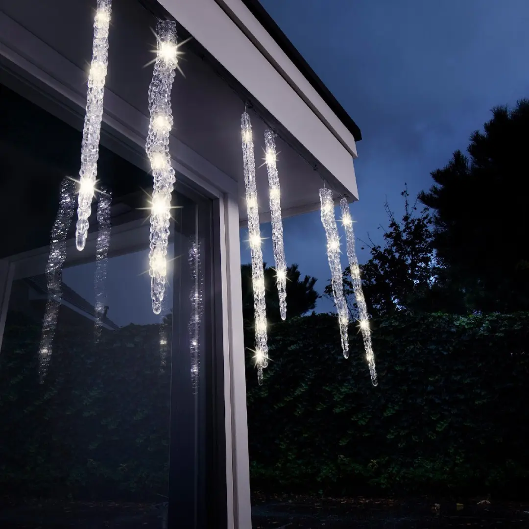 Lumineo IJspegel Lichtsnoer Warm Wit - 60 LEDs - 360cm