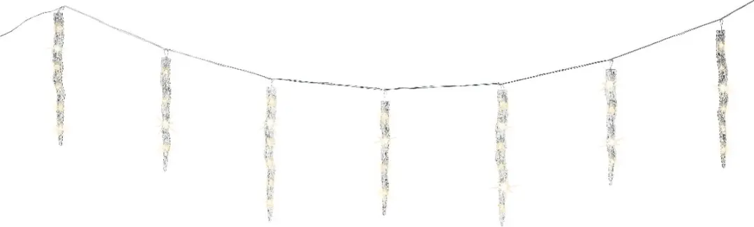 Lumineo IJspegel Lichtsnoer Warm Wit - 60 LEDs - 360cm