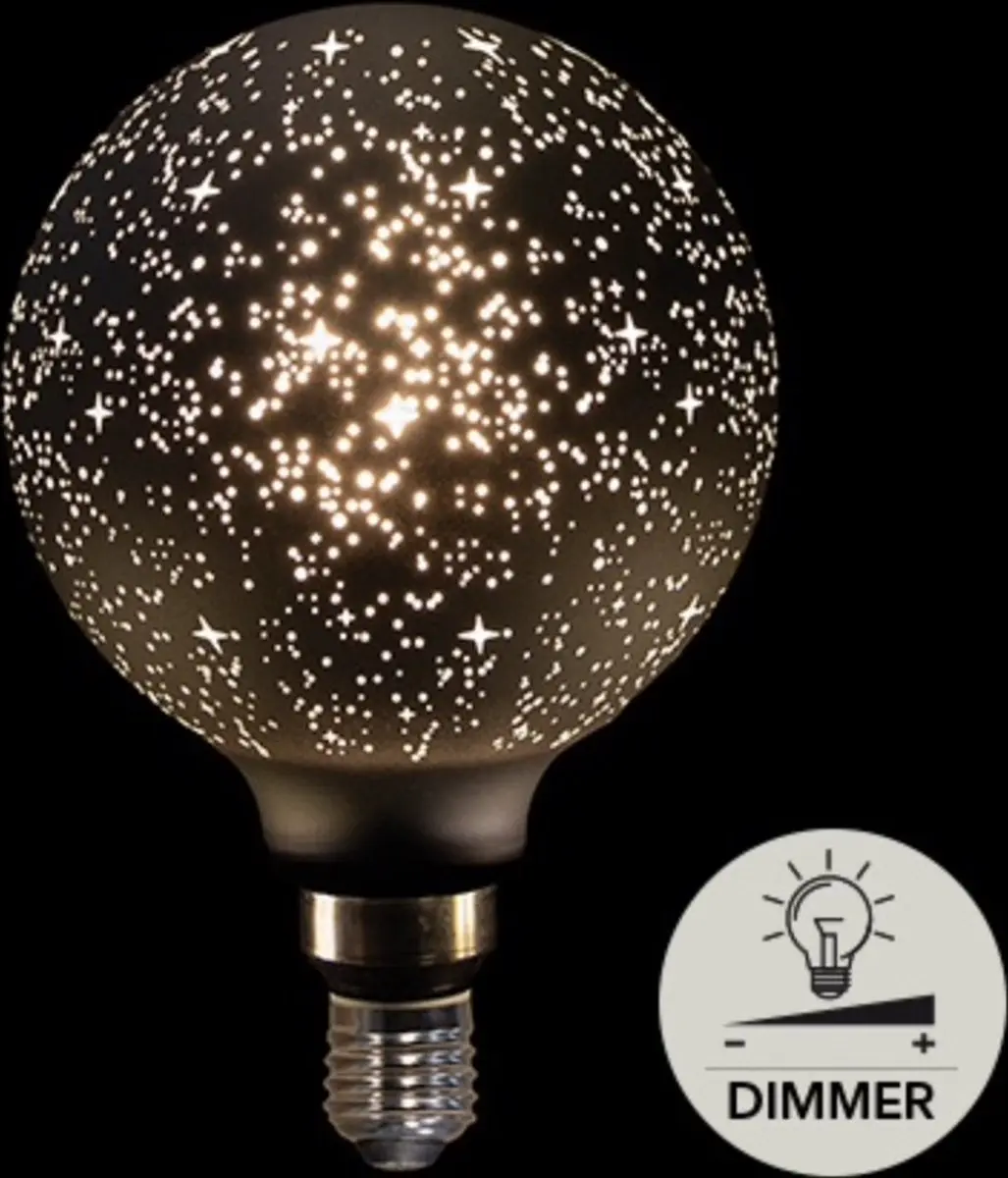 Kerstlamp LED LAMP STERREN ZWART 200X280MM 5W/E27 DIMBAAR