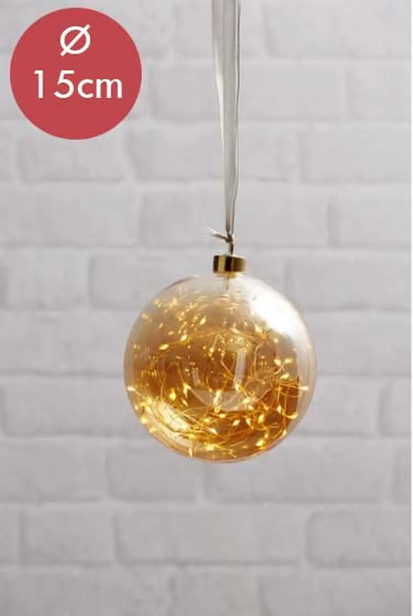 Kerstbal met 40 LED lampjes