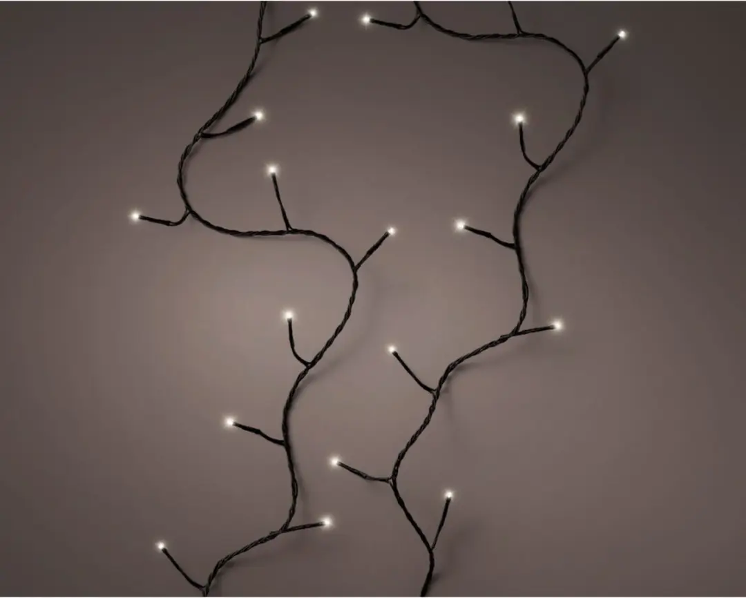 Lumineo Kerstverlichting 18m Warm Wit 240 LED - Zwart - afbeelding 2 van 6