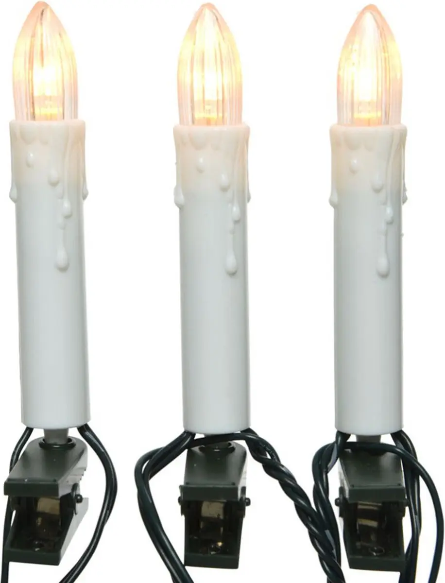 Lumineo Kerstboomverlichting 16 Kaarsen - 6m - Zwart