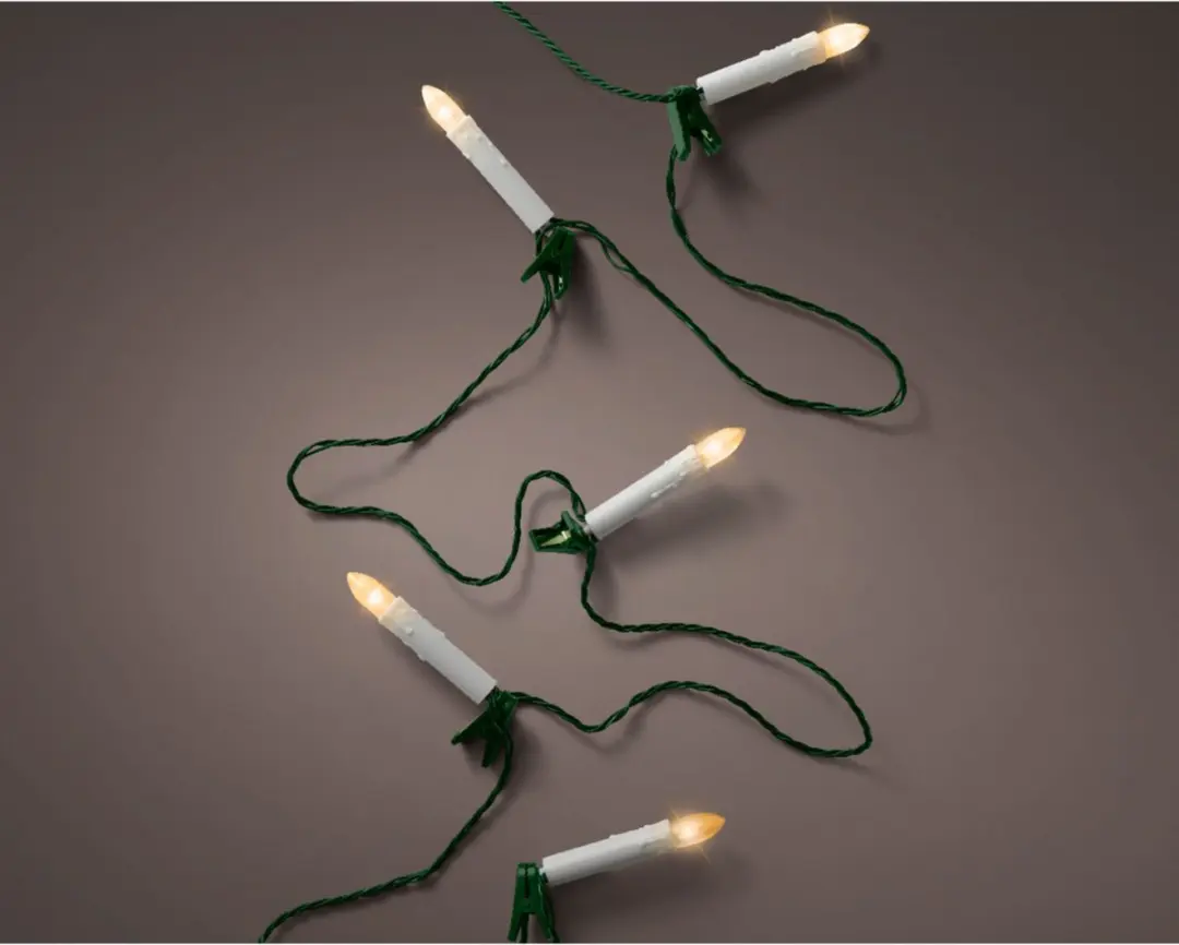 Lumineo Kerstboomverlichting 16 Kaarsen - 6m - Zwart