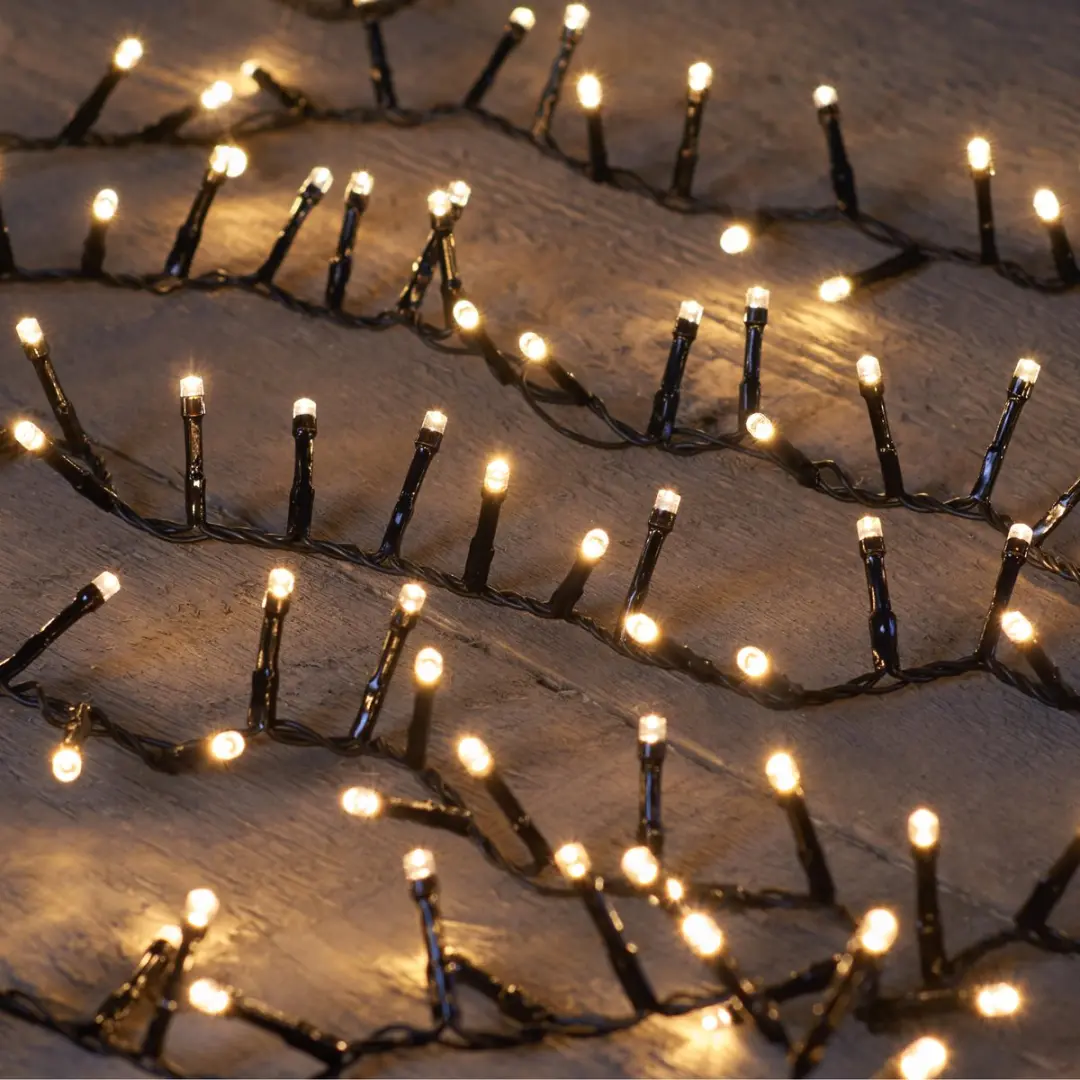 Anna's Collection Ivy Kerstverlichting 2000 LED - 42m - Warm wit - Zwart - afbeelding 2 van 4