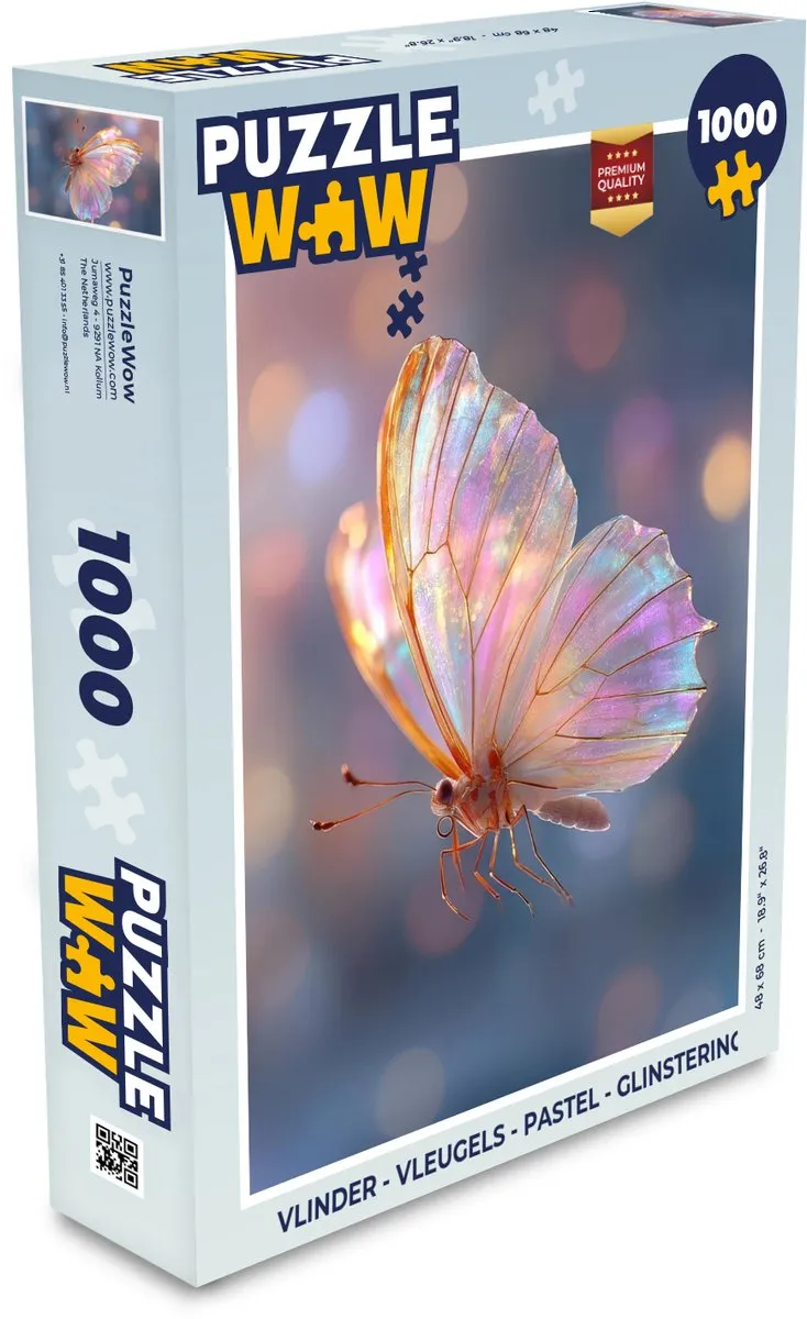 PuzzleWow Vlinder Vleugels Legpuzzel 1000 Stuks