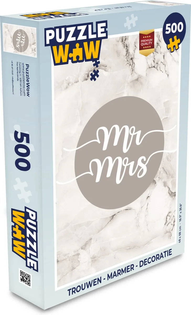 PuzzleWow Mr & Mrs Legpuzzel 500 Stuks
