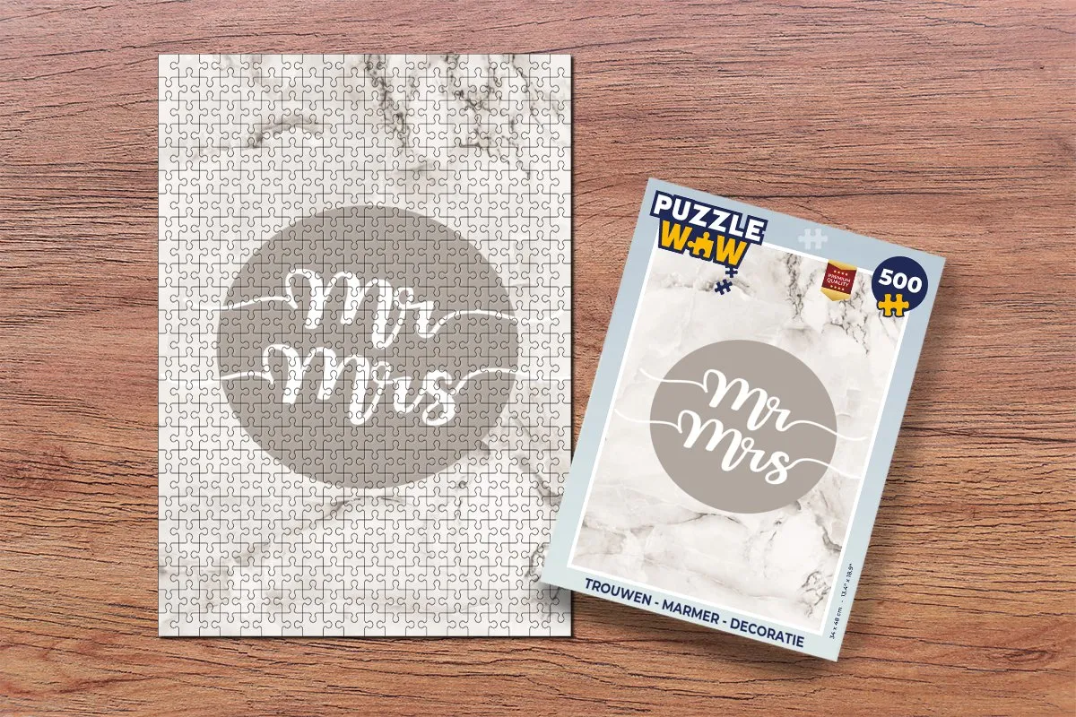 PuzzleWow Mr & Mrs Legpuzzel 500 Stuks - Multicolor