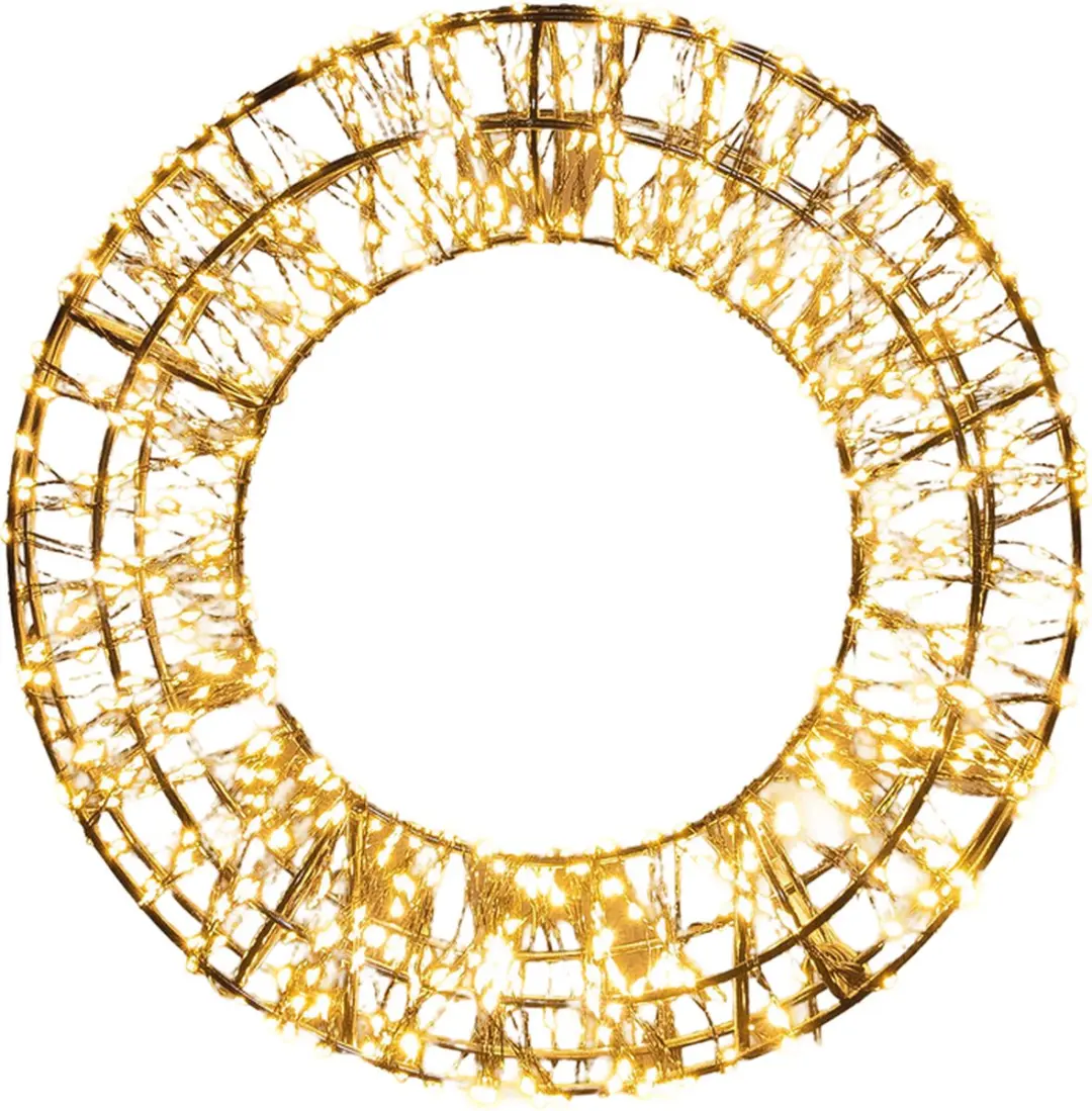 Anna's Collection Kerstkrans Metaal 1200LED - 36x8cm - Multicolor