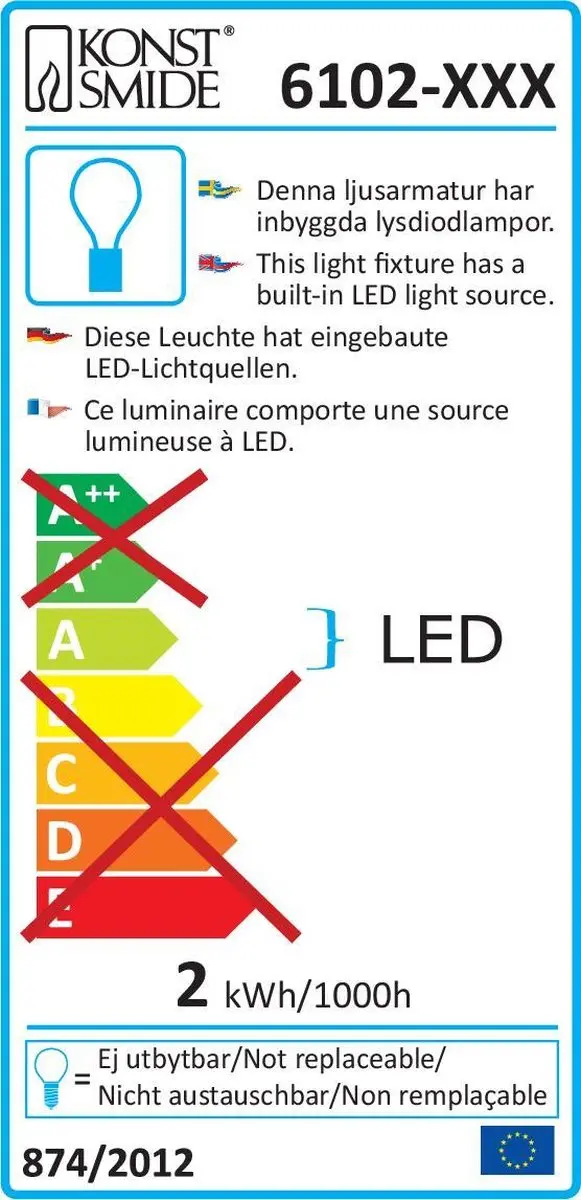 Konstsmide LED Acrylster Kerstverlichting 24V - 24 Lampjes Warmwit - afbeelding 2 van 6