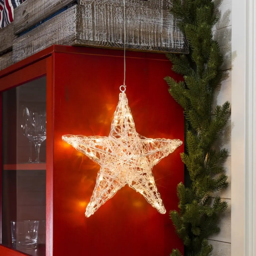 Konstsmide LED Acrylster Kerstverlichting 24V - 24 Lampjes Warmwit - afbeelding 6 van 6