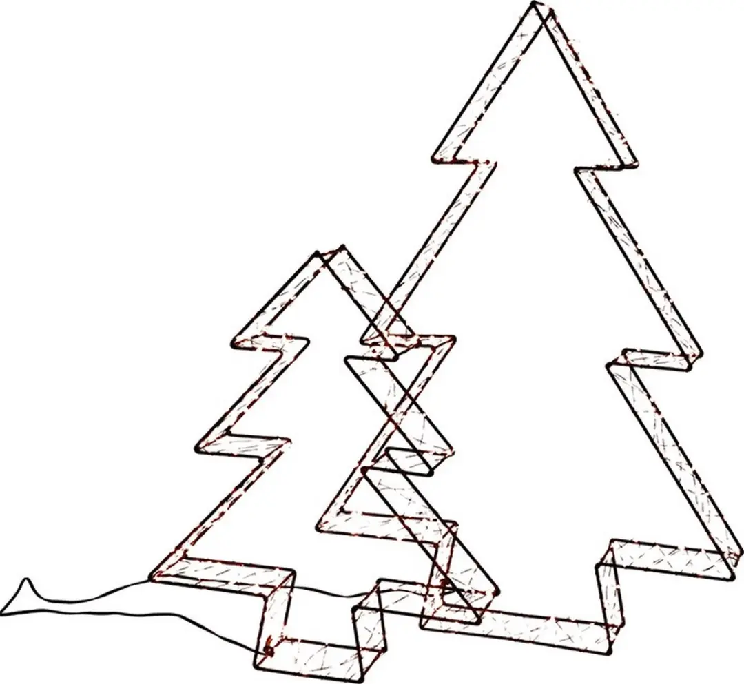 Anna's Collection Kerstverlichting 3D Boom - 300 LED Warm Wit