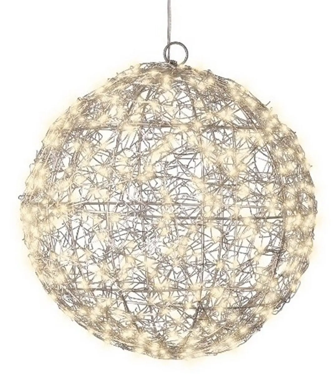 Lumineo Metalen LED Frame Bol 28cm - Zilver