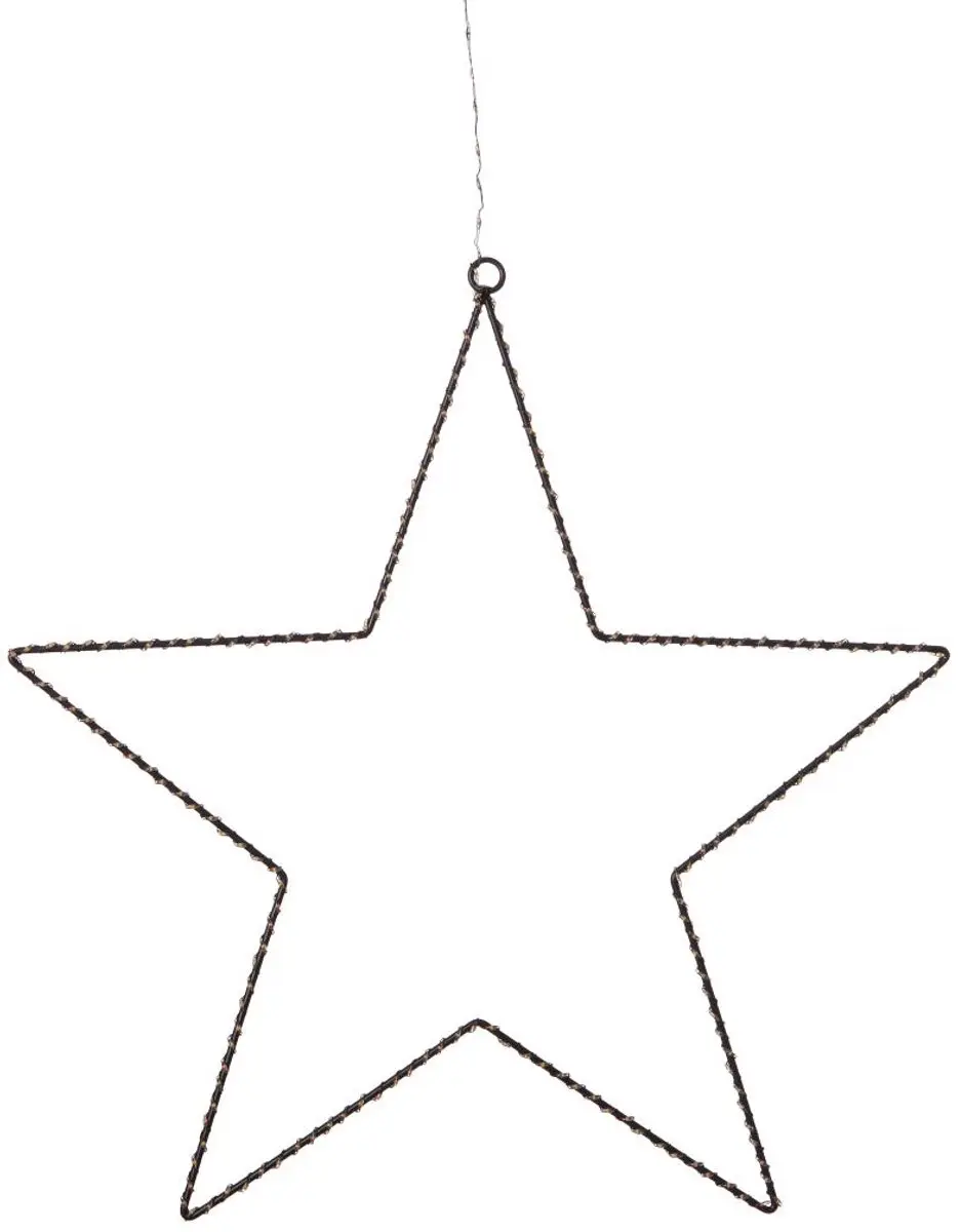 Anna's Collection LED Ster 300 Lampjes Ø56cm - Warm Wit - Zwart