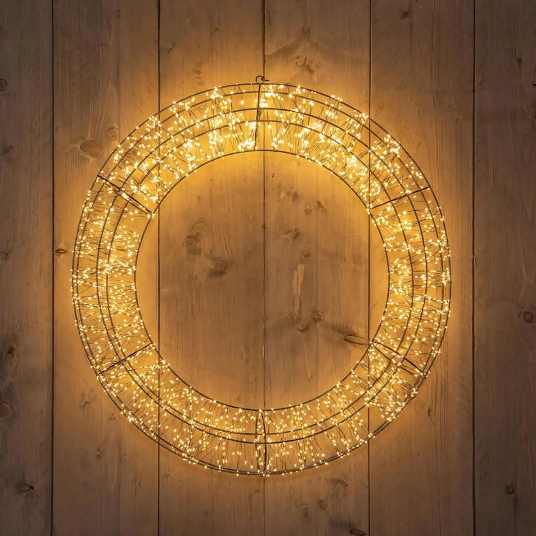 Anna's Collection Kerstkrans Metaal 2400LED - 70x12cm - Multicolor