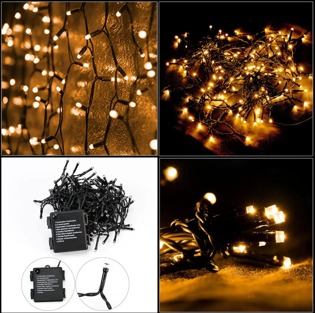 Deuba Lichtsnoer 100 LED Warm Wit 7m - 8 standen