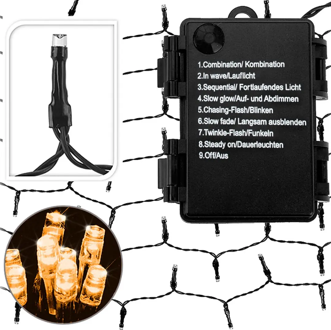 Deuba Lichtsnoer 100 LED Warm Wit 7m - 8 standen