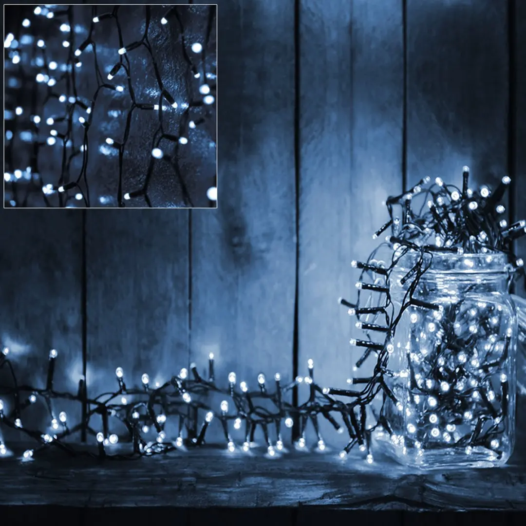 Deuba Lichtsnoer 100 LED Blauw - 7m - 8 standen