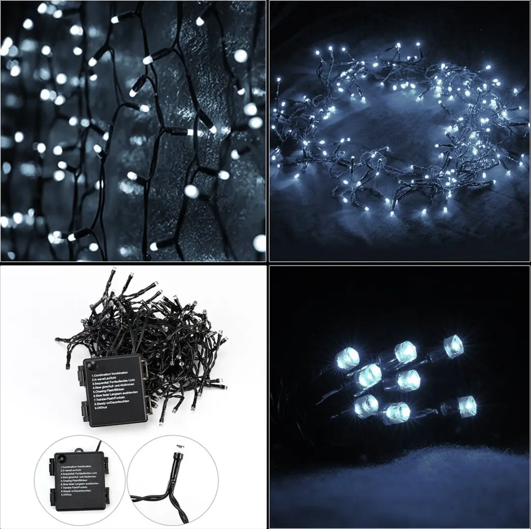 Deuba Lichtsnoer 100 LED Blauw - 7m - 8 standen