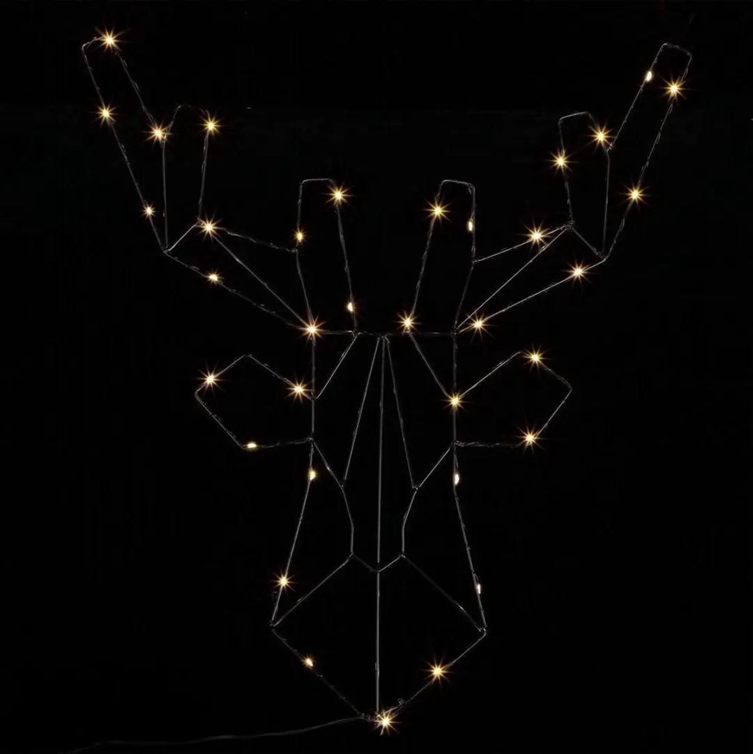 DEUBA LED Rendier Kerstdecoratie - Warm wit - 6 uur timer